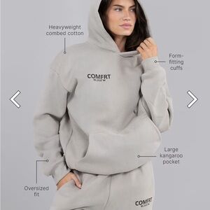 Comfrt Women's stone Hoodie and Pants Set